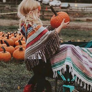 Goddis toddler girls fall poncho rare!